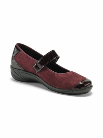 Hallux-Klettballerina Extra-Weite Bordeaux