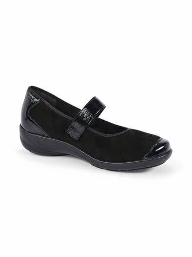 Hallux-Klettballerina Extra-Weite Schwarz