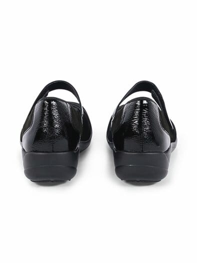 Hallux-Klettballerina Extra-Weite Schwarz