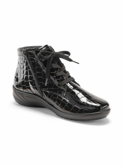 Hallux-Stiefelette Soft Bequemweite Kroko