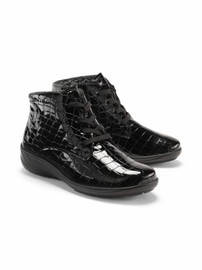 Hallux-Stiefelette Soft Bequemweite Kroko