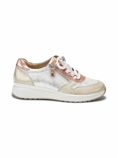 Hallux-Sneaker Reißverschluss Beige