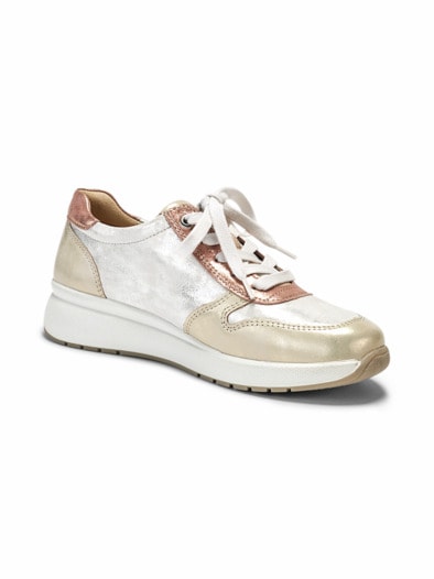 Hallux-Sneaker Reißverschluss Beige