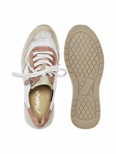 Hallux-Sneaker Reißverschluss Beige