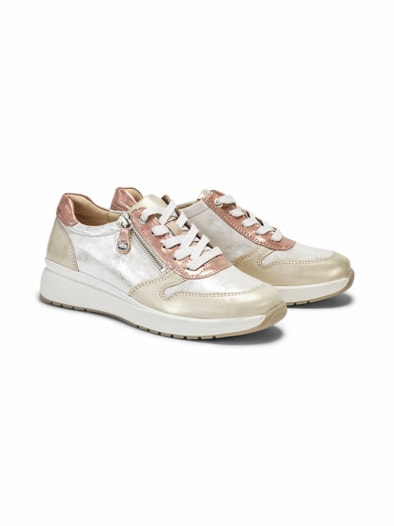 Hallux-Sneaker Reißverschluss Beige
