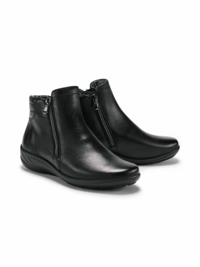 Hallux-Lupo Stiefelette Bequemweite Schwarz