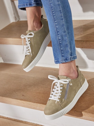 Reißverschluss-Sneaker Trittsicher Taupe