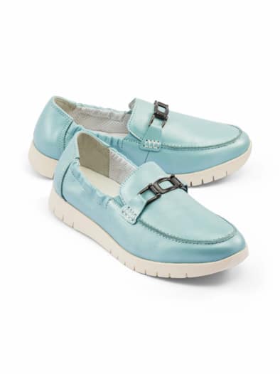 Supersoft-Mokassin Hellblau