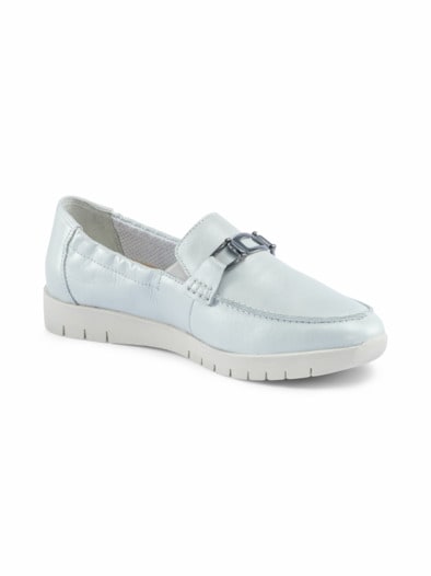 Supersoft-Mokassin Eisblau Metalli