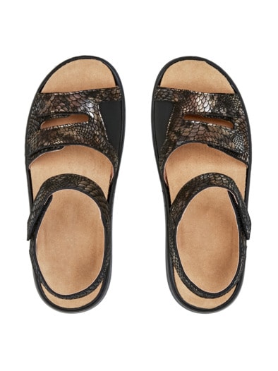 Hallux-Sandale Superstretch Schwarz-Bronze