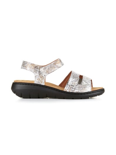 Hallux-Sandale Superstretch Weiß-Gold