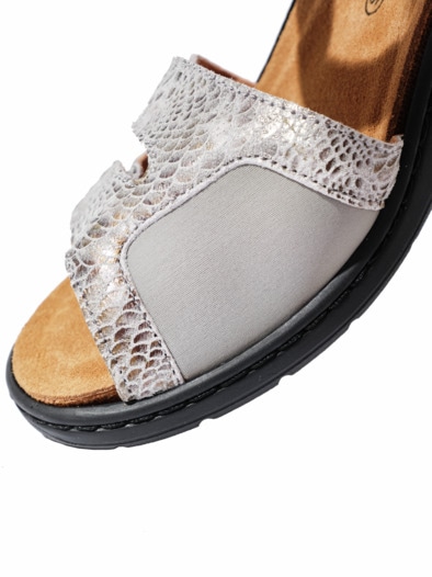 Hallux-Sandale Superstretch Weiß-Gold