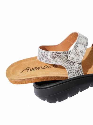 Hallux-Sandale Superstretch Weiß-Gold