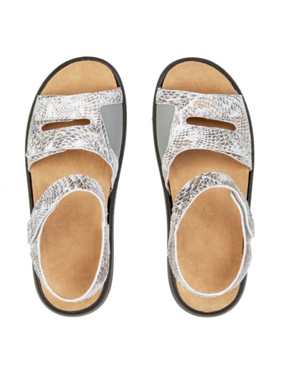 Hallux-Sandale Superstretch Weiß-Gold