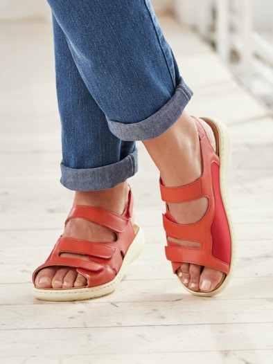 Hallux-Sandale Stretcheinsatz Orange