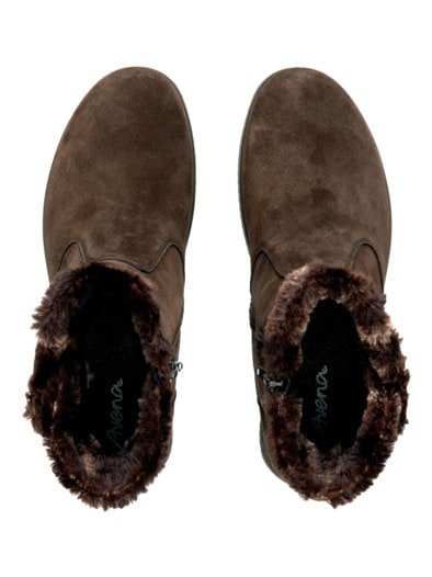 Aquastop-Stiefelette Flauschfutter Braun