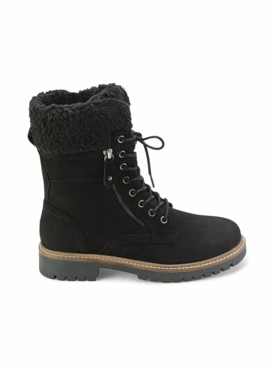 Schnürstiefelette Warmfutter Schwarz