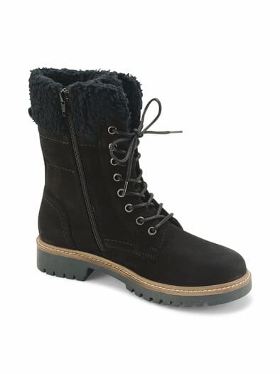 Schnürstiefelette Warmfutter Schwarz