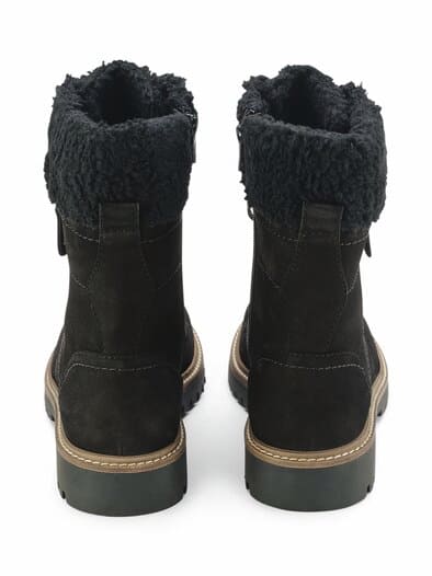 Schnürstiefelette Warmfutter Schwarz