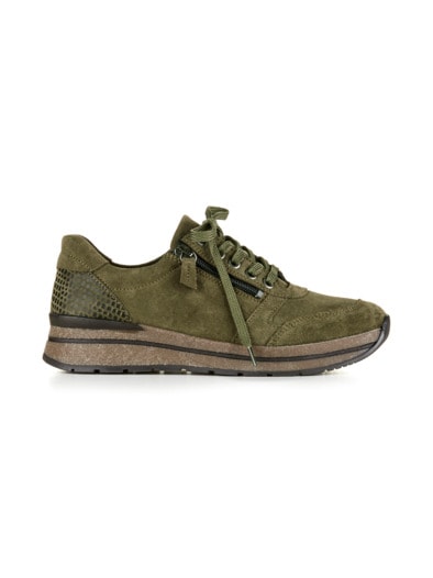 Reißverschluss-Sneaker Fußwarm Schilf