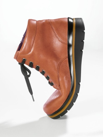 Hallux-Stiefelette Luftpolster Cognac