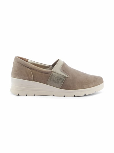 Hallux-Slipper Keilabsatz Beige