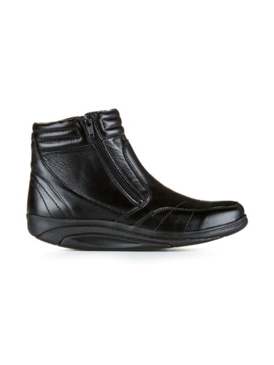 Rollsohlen-Stiefelette Thermoleicht Schwarz
