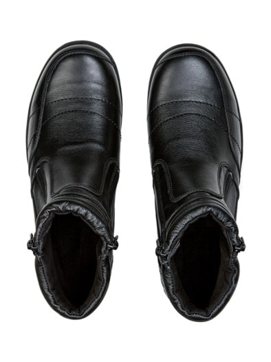Rollsohlen-Stiefelette Thermoleicht Schwarz