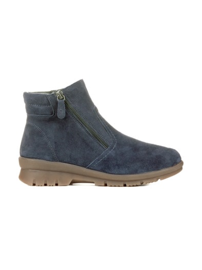 Hallux-Reißverschluss-Bootie Marine