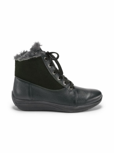 Freizeit-Stiefelette Kuschelwarm Schwarz