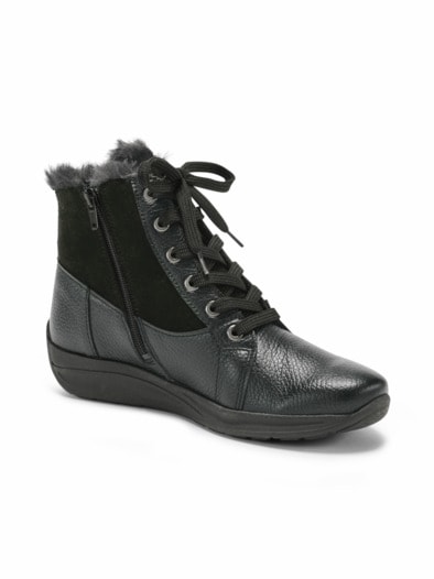 Freizeit-Stiefelette Kuschelwarm Schwarz