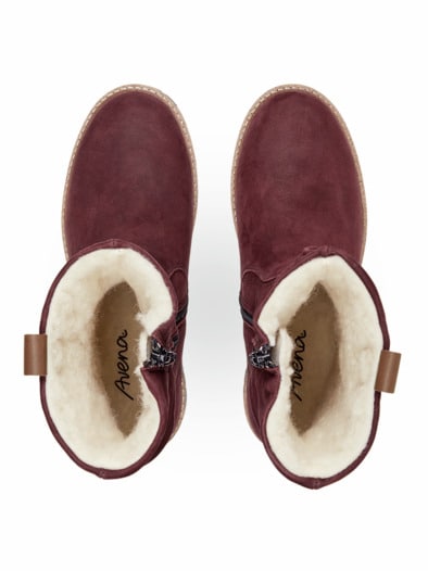 Bequem-Stiefel Warmfutter Bordeaux