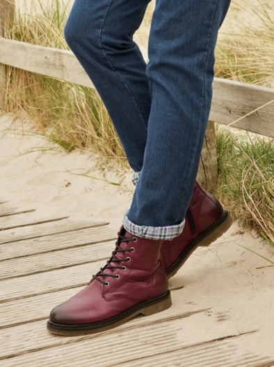 Hallux-Bootie Komfort Bordeaux