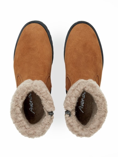 Aquastop-Stiefel Winterfest Cognac