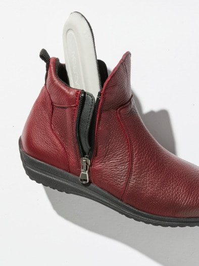 Hirschleder-Stiefel Komfort Bordeaux
