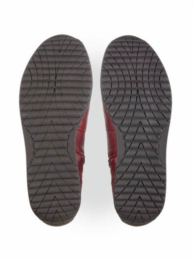 Hirschleder-Stiefel Komfort Bordeaux