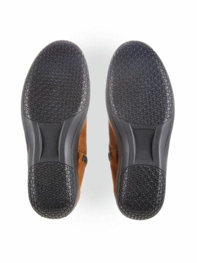 Hallux-Stiefelette Samtweich Cognac
