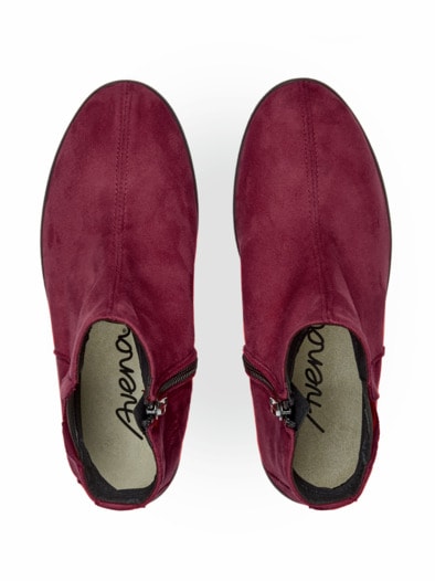Hallux-Stiefelette Samtweich Bordeaux