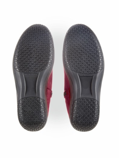 Hallux-Stiefelette Samtweich Bordeaux