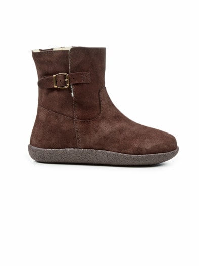 Reißverschluss-Bootie Naturform Braun