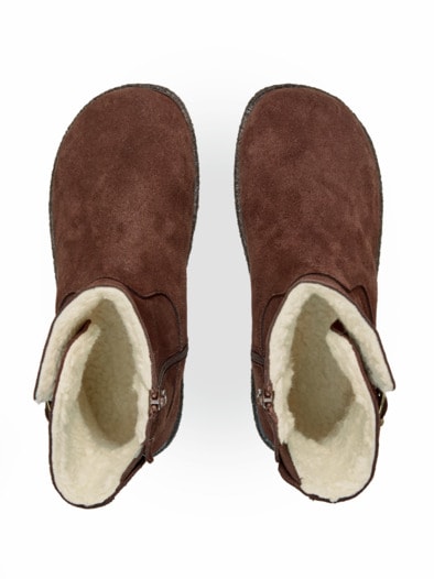 Reißverschluss-Bootie Naturform Braun