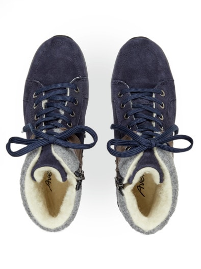Reißverschluss-Bootie Extrawarm Blau