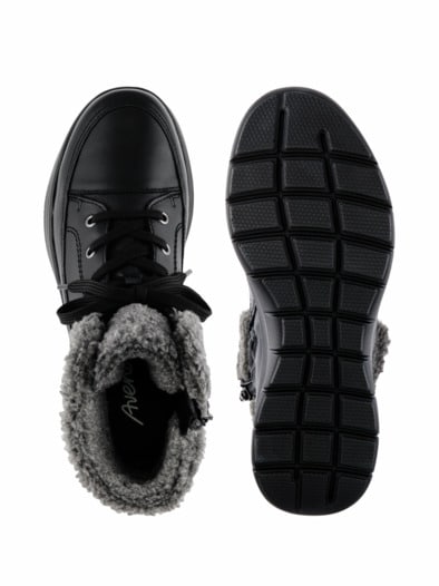 Luftpolster-Bootie Warmfutter Schwarz