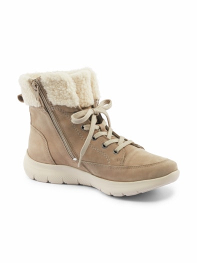 Luftpolster-Bootie Warmfutter Beige