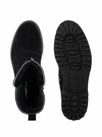 Hallux-Bootie Lammfell Schwarz