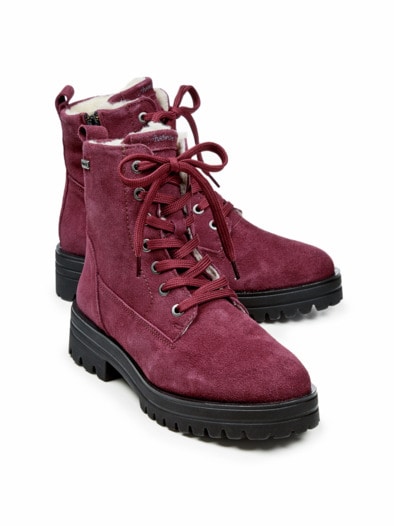 Aquastop-Bootie Softleder Bordeaux
