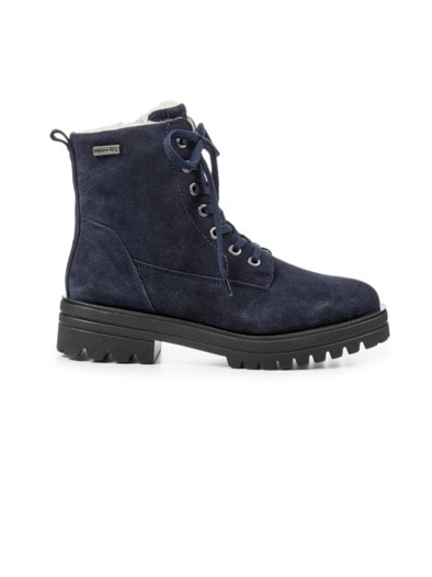 Aquastop-Bootie Softleder Blau