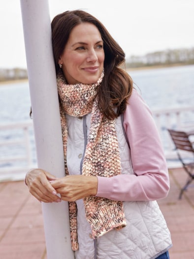 Strickschal Kuschelweich Rosé-Grau