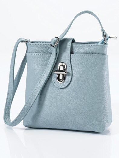 Leder-Handtasche Doppelverschluss Leder-Handtasche Doppelverschluss