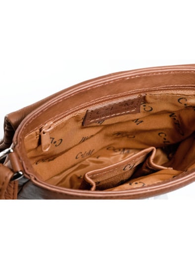 Leder-Handtasche Every Day Cognac